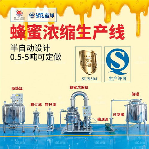 漳州全自动蜂蜜浓缩机厂信息推荐 广州番禺区一南洋食品机械设备厂